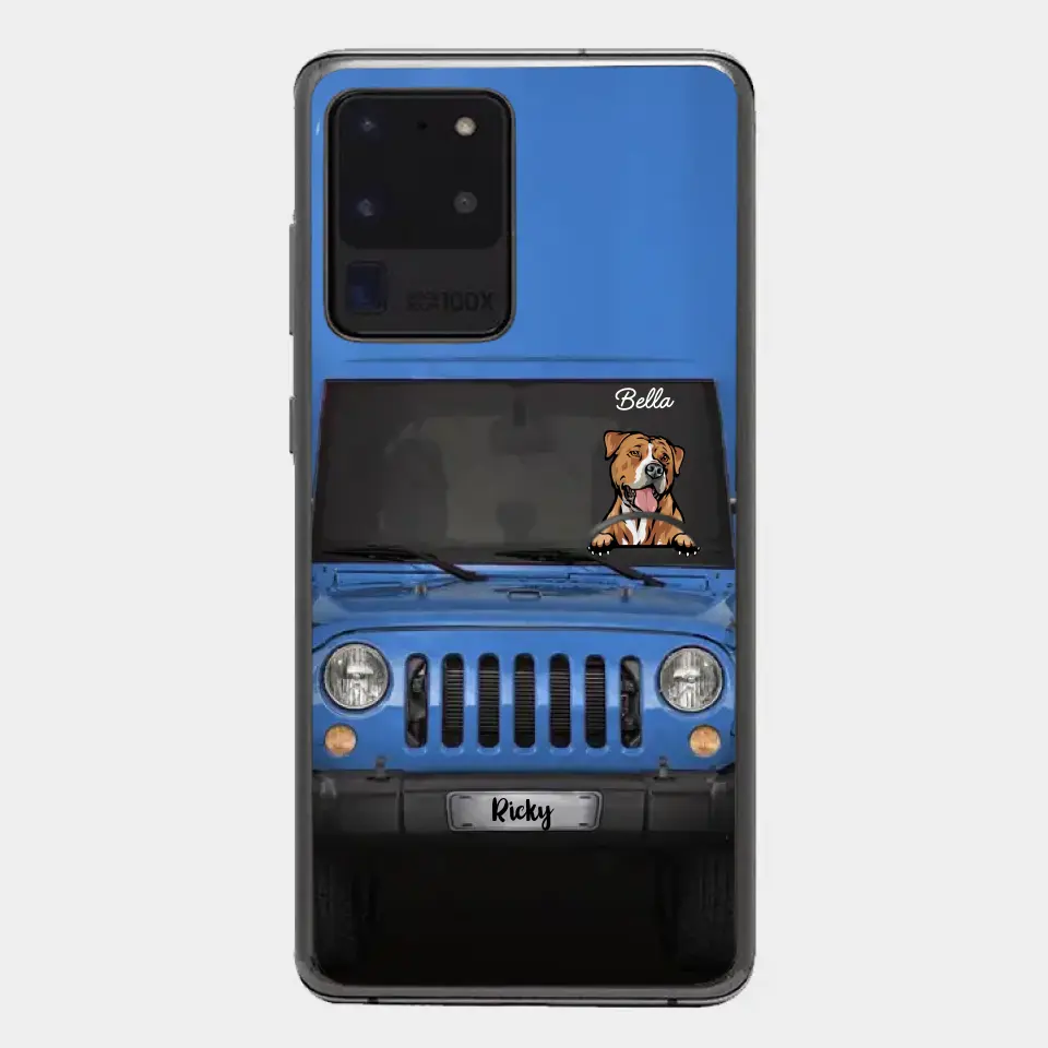 Love Puppy Kitten Pet Dog Cat Driving Colorful Car Personalized Phone Case